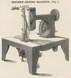 1851 Prints: Singer Sewing Machine