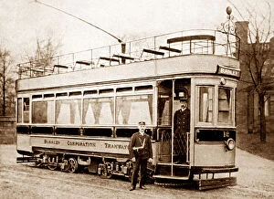 Tramways Collection: Single deck tram, Burnley, early 1900s