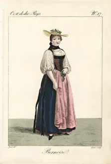 Single woman of Bern, Switzerland, 19th century