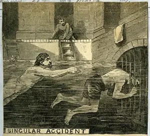 Drowning Prints: Singular Accident - drowning in a swimming pool