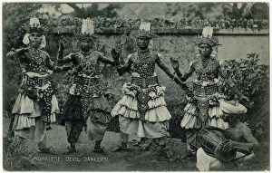 Images Dated 31st August 2016: Sinhalese Devil Dancers - Sri Lanka