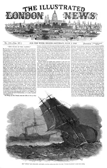 Bartlett Prints: The sinking of the Brig Charles Bartlett, 1849