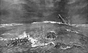 Images Dated 21st May 2012: Sinking of H.M.S. Hampshire