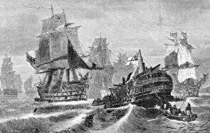 Sinking of the Redoubtable after the Battle of Trafalgar