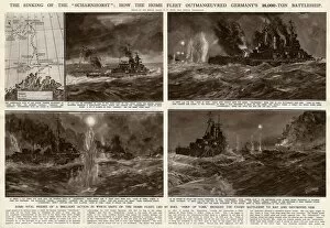 Sunk Gallery: Sinking of the Scharnhorst by G. H. Davis
