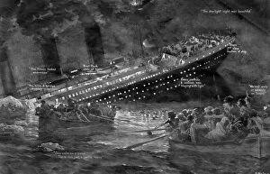 Images Dated 2nd February 2011: The sinking of the Titanic by Fortunio Matania