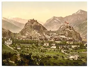 Sion, general view, Valais, Switzerland
