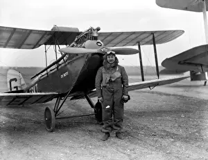 Aviator Prints: Sir Alan Cobham with his de Havilland DH. 60 Moth biplane