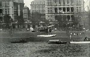 Heroes Prints: Sir Alan J. Cobham landing his D.H.50 at Westminster