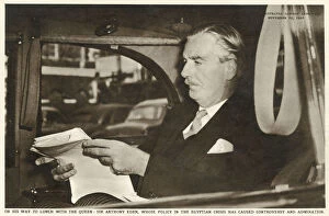 Lunch Gallery: Sir Anthony Eden on his way to lunch with the Queen - Eden has shortly prior to this