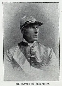 Silks Prints: Sir Claude de Crespigny jockey, sporting studio portrait
