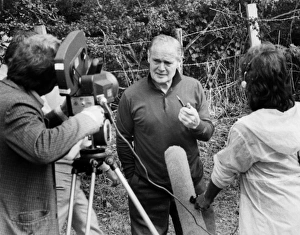 Sir Douglas Bader in TV interview, Falmouth, Cornwall Sir Douglas Bader in TV interview, Falmouth, Cornwall