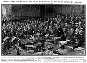 Commons Prints: Sir Edward Grey in parliament on the eve of WWI