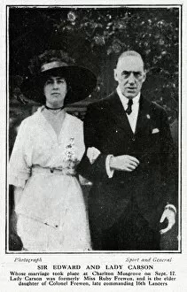Sir Edward and Lady Carson on their wedding day