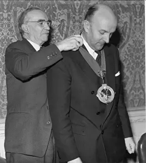 Invested Prints: Sir George Edwards invested as President of the RAeS