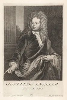 Lubeck Prints: Sir Godfrey Kneller, portrait painter, 1646-1723