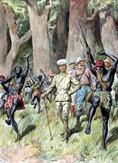 Shining Prints: Sir Henry Morton Stanley and his men exit a forest, Central