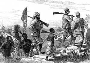 Images Dated 16th August 2004: Sir Henry Morton Stanley and his retinue in Central Africa