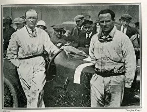Images Dated 20th September 2018: Sir Henry Segrave and his mechanic Paul Dutoit