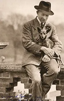 Drake Prints: Sir Hugh Garrard Tyrwhitt-Drake with his dog