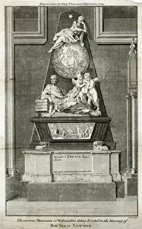 Monuments Gallery: Sir Isaac Newtons tomb in Westminster Abbey