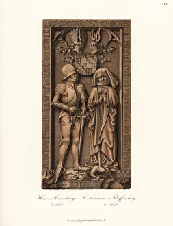 Images Dated 15th November 2019: Sir Johann VI Hans von Kronberg and his wife Katharina