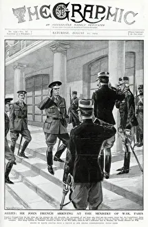 Poincare Prints: Sir John French arriving at the Ministry of War, Paris