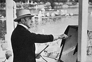 Images Dated 12th May 2016: Sir John Lavery painting at Henley