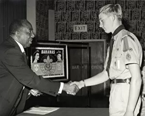 Todd Collection: Sir Leary Constantine with boy scout