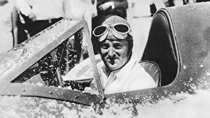 1948 Collection: Sir Malcolm Campbell in the cockpit of Bluebird, 1935