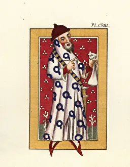 Purse Prints: Sir Neil Loring in robe decorated with garters