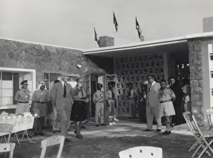 Head Quarters Prints: Sir Richard Turnbull inspecting Scout quadrangle