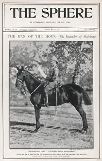 Sir Robert Baden-Powell on horseback, c. 1900