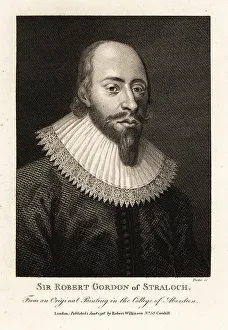 Antiquary Prints: Sir Robert Gordon of Straloch, Scottish cartographer, 17th centu