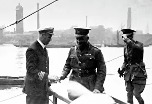 U Boat Prints: Sir Sam Hughes visiting a captured German U-Boat during WW1