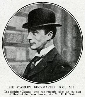 Solicitor Gallery: Sir Stanley Buckmaster, Solicitor-General, WW1
