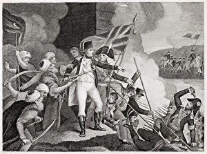 Bonaparte Collection: Sir Sydney Smith defends the Acre against Napoleon Bonaparte. Date: 1799