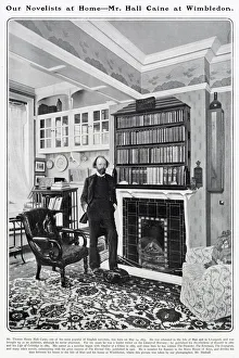 Jan21 Prints: Sir Thomas Henry Hall Caine (1853 - 1931), writer, pictured in a charming Arts