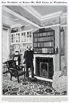 Décor Gallery: Sir Thomas Henry Hall Caine (1853 - 1931), writer, pictured in a charming Arts