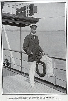 Americas Collection: Sir Thomas Lipton on a yacht