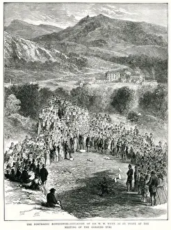 Sir W W Wynn initiated at the Eisteddfod, Porthmadog, Wales