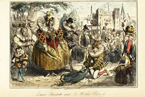 Abbott Gallery: Sir Walter Raleigh laying his cape over a puddle for