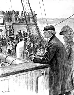 Wilfred Prints: Sir Wilfred Laurier looking at emigrants on the Empress of