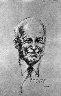 Worsley Prints: Sir William Worsley, as sketched by Stephen Ward, 1961