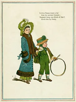 Images Dated 22nd November 2011: Sister and brother with hoop and stick