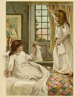 Draws Prints: Sisters with Dolls