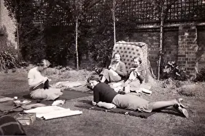 Bpeosa Prints: Sitting out on lawn