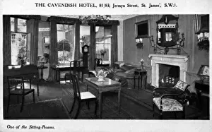 Jermyn Prints: One of the sitting-rooms of the Cavendish Hotel