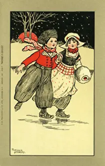 Skating couple by Florence Hardy