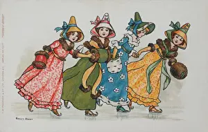 Muffs Prints: Skating girls by Florence Hardy